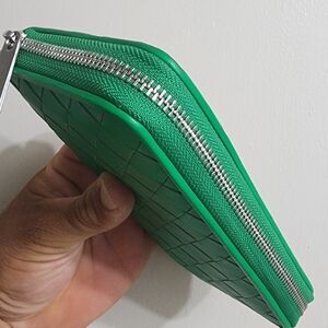 Green Woven Zip Wallet - Unbranded